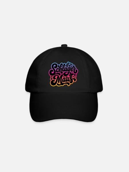 Schlager Maus - Schlagermaus - Schlagermusik - Baseballkappe - Schwarz/Schwarz
