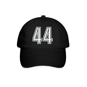 44 - Baseballkappe - Schwarz/Schwarz - Vorne