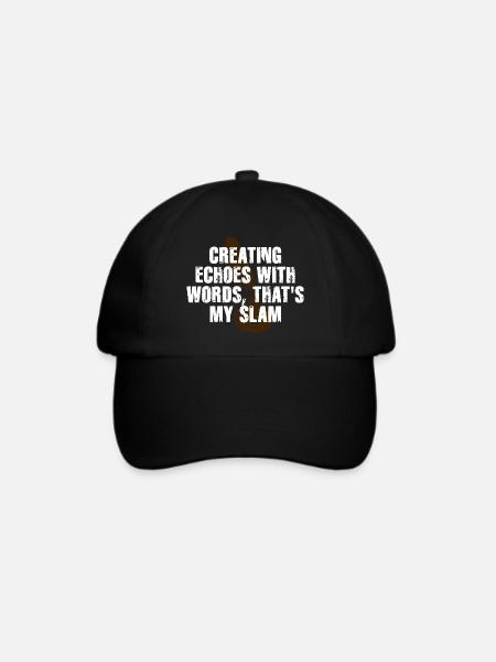 Slam Poetry Gitarrenechos - Baseballkappe - Schwarz/Schwarz