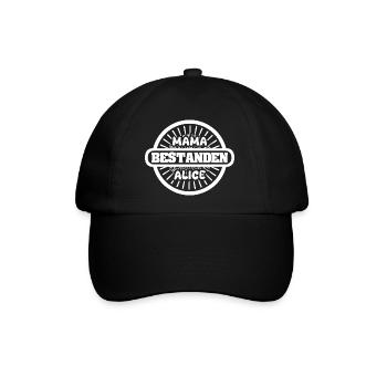 Alice als Name - Baseballkappe - Schwarz/Schwarz - Vorne