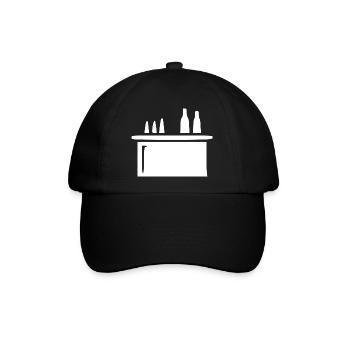 Bar Cocktailbar Gastronomie Geschenk Barkeeper  - Baseballkappe - Schwarz/Schwarz - Vorne