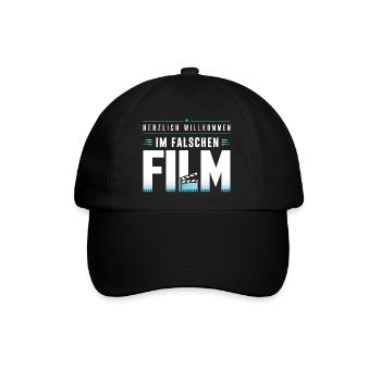 Im Falschen Film – Willkommen - Baseballkappe - Schwarz/Schwarz - Vorne
