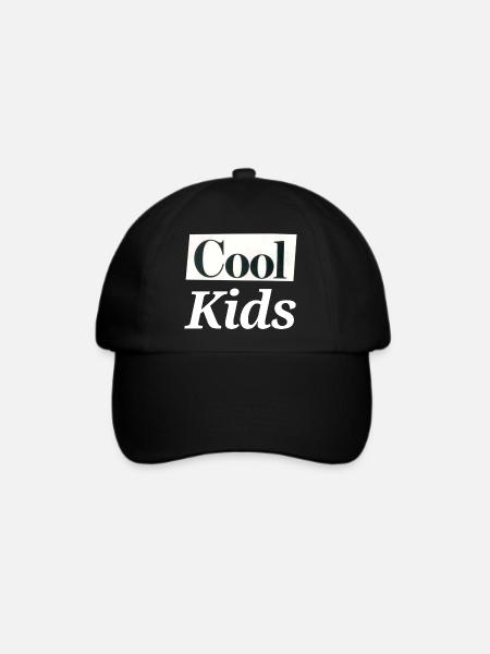 coole Kinder - Baseballkappe - Schwarz/Schwarz