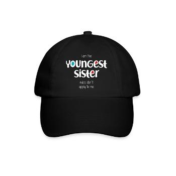 jüngste Schwester - Baseballkappe - Schwarz/Schwarz - Vorne