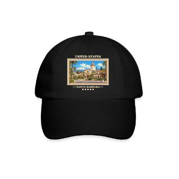 Vereinigte Staaten Santa Barbara Vintage Marke - Baseballkappe - Schwarz/Schwarz - Vorne