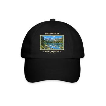 Vereinigte Staaten Rocky Mountain Nationalpark - Baseballkappe - Schwarz/Schwarz - Vorne