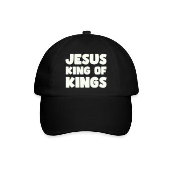 Jesus König der Könige Motiv - Baseballkappe - Schwarz/Schwarz - Vorne