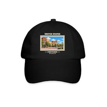 Vereinigte Staaten Cheyenne Vintage Reisemarke - Baseballkappe - Schwarz/Schwarz - Vorne