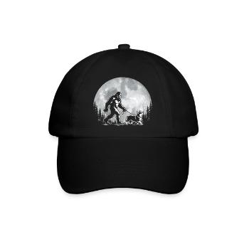 Bigfoot Walking Corgi – Walisischer Corgi, Hundemama, Vater - Baseballkappe - Schwarz/Schwarz - Vorne