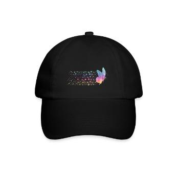 Butterfly - Rainbow Stardust - Baseballkappe - Schwarz/Schwarz - Vorne