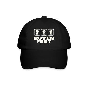 Rutenfest Ravensburg Bier Symbole - Baseballkappe - Schwarz/Schwarz - Vorne