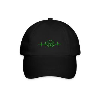 Plattenspieler Herzfrequenz - Baseballkappe - Schwarz/Schwarz - Vorne