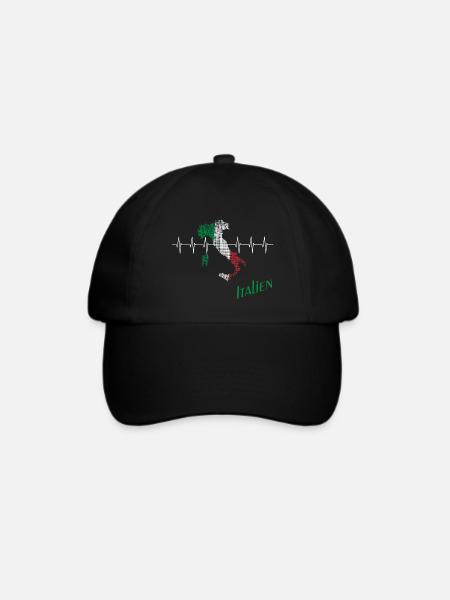 Italien italien - Baseballkappe - Schwarz/Schwarz
