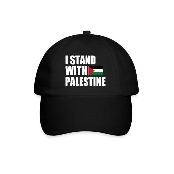 I stand with palestine - Baseballkappe - Schwarz/Schwarz - Vorne