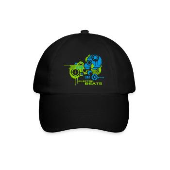 ELECTRO BEATS TECHNO TRANCE - Baseballkappe - Schwarz/Schwarz - Vorne