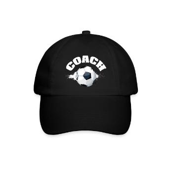 Fußballtrainer - Baseballkappe - Schwarz/Schwarz - Vorne