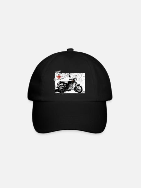 Moped DDR | Power of 2-Takt - Baseballkappe - Schwarz/Schwarz