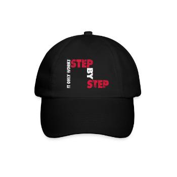 Step by Step | Schritt für Schritt - Baseballkappe - Schwarz/Schwarz - Vorne