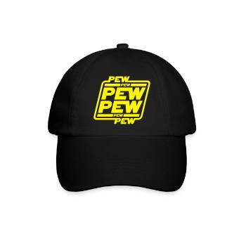 PEW PEW PEW PEWWW - Baseballkappe - Schwarz/Schwarz - Vorne