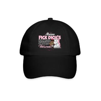 Einhorn - Fick Dich - Baseballkappe - Schwarz/Schwarz - Vorne