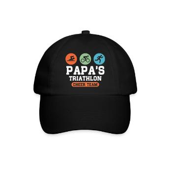 Triathlon Papa - Baseballkappe - Schwarz/Schwarz - Vorne