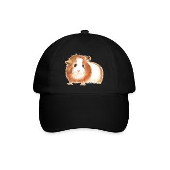 Meerschweinchen - das Shirt für mehr Schweinchen! - Baseballkappe - Schwarz/Schwarz - Vorne