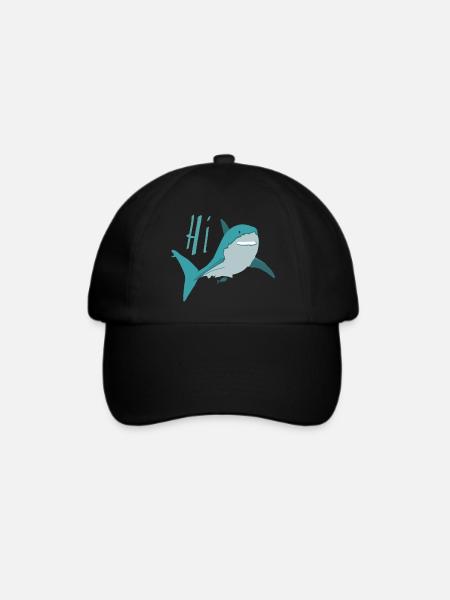 Hai, wie geht's? - Baseballkappe - Schwarz/Schwarz