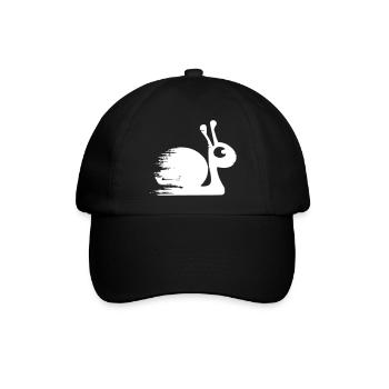 turbo schnecke - Baseballkappe - Schwarz/Schwarz - Vorne