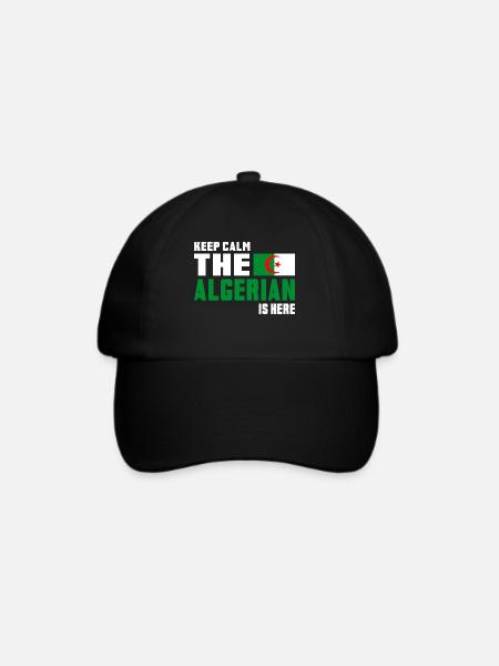 Keep calm Algerien / Geschenk Flagge Nordafrika - Baseballkappe - Schwarz/Schwarz