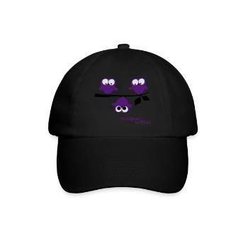 Eulen, lustig, be different, Vogel - Baseballkappe - Schwarz/Schwarz - Vorne