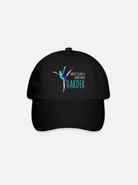 Ballet Like A Sports Only Harder Dancing Ballerina - Baseballkappe - Schwarz/Schwarz