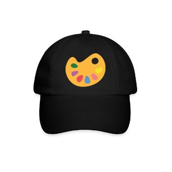 Kunstpalette - Baseballkappe - Schwarz/Schwarz - Vorne