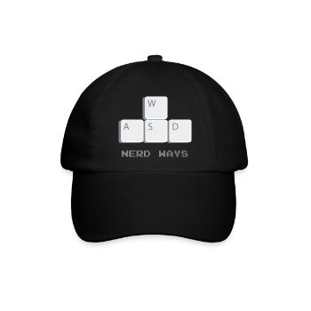 nerd way - Baseballkappe - Schwarz/Schwarz - Vorne
