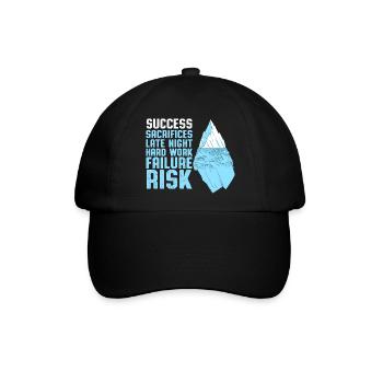 Success is Erfolg Eisberg - Baseballkappe - Schwarz/Schwarz - Vorne