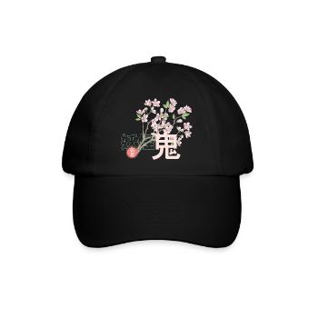 Kirschblüte japan - Baseballkappe - Schwarz/Schwarz - Vorne
