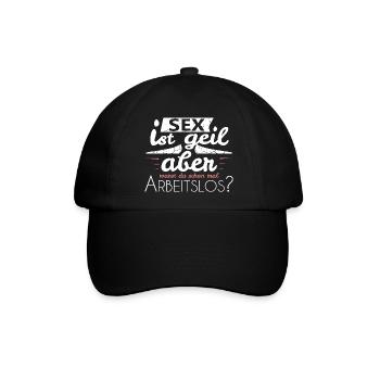 arbeitslos Spruch - Baseballkappe - Schwarz/Schwarz - Vorne