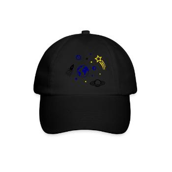 universum - Baseballkappe - Schwarz/Schwarz - Vorne