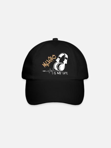 Music Is My Life - Baseballkappe - Schwarz/Schwarz