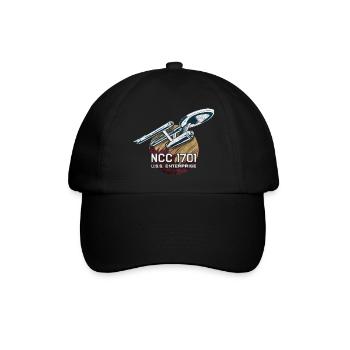 Star Trek The Original Series NCC-1701 Enterprise - Baseballkappe - Schwarz/Schwarz - Vorne