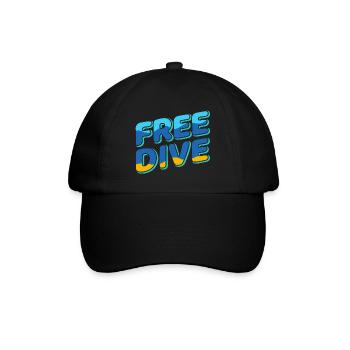 Freedive - One Breath Diving - Freediving World - Baseballkappe - Schwarz/Schwarz - Vorne