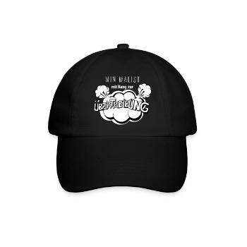 Minimalist mit Hang zur Übertreibung für dunkle Hi - Baseballkappe - Schwarz/Schwarz - Vorne