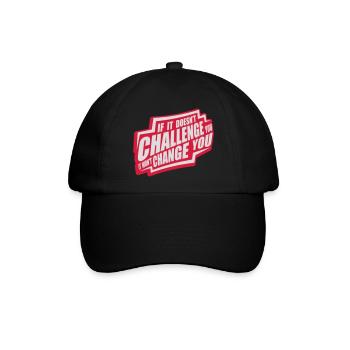 Workout Fitness Motivation Zitat - Baseballkappe - Schwarz/Schwarz - Vorne