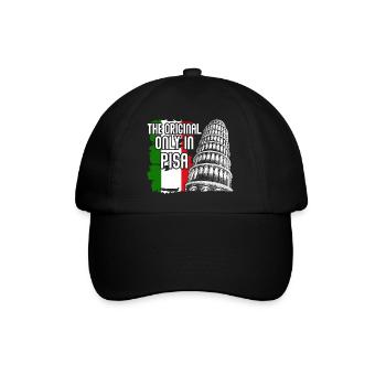 Schiefe Turm von Pisa Spruch Italien - Baseballkappe - Schwarz/Schwarz - Vorne