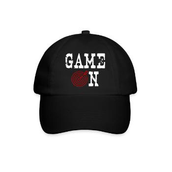 Darts Spruch Game On Darten Fans Geschenk Idee - Baseballkappe - Schwarz/Schwarz - Vorne