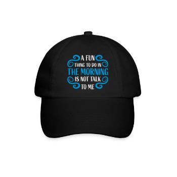 not talk to me - Baseballkappe - Schwarz/Schwarz - Vorne