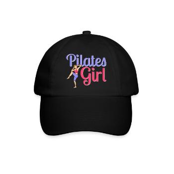 Pilates Girl Exercise Fitness Women - Baseballkappe - Schwarz/Schwarz - Vorne