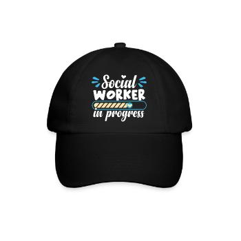 Sozialarbeiterin Frauen - Baseballkappe - Schwarz/Schwarz - Vorne