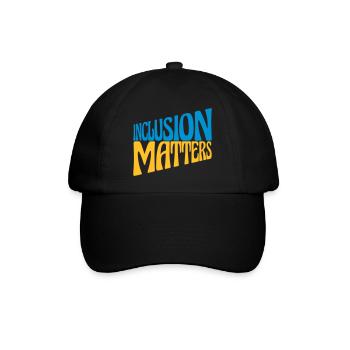 inclusion matters Logo Zitat - Baseballkappe - Schwarz/Schwarz - Vorne