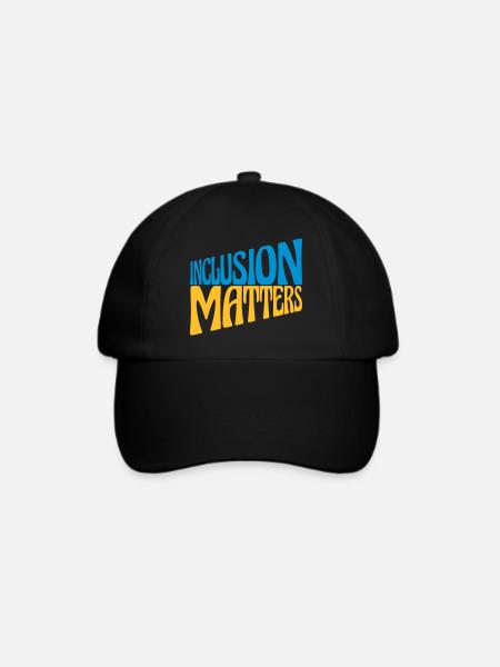 inclusion matters Logo Zitat - Baseballkappe - Schwarz/Schwarz