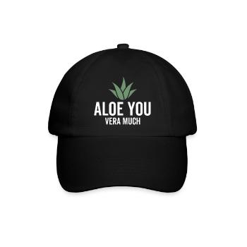 Aloe You Vera Viel - Baseballkappe - Schwarz/Schwarz - Vorne
